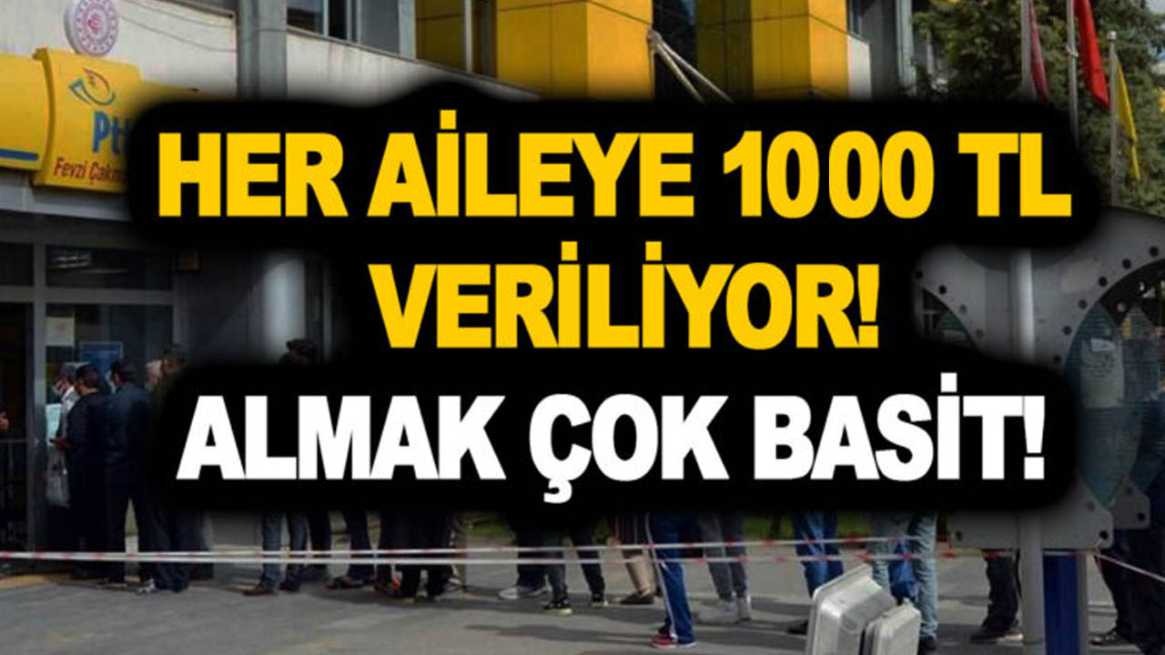PTT duyurdu! 1000 TL nakit yardımı ödemesi yapılıyor
