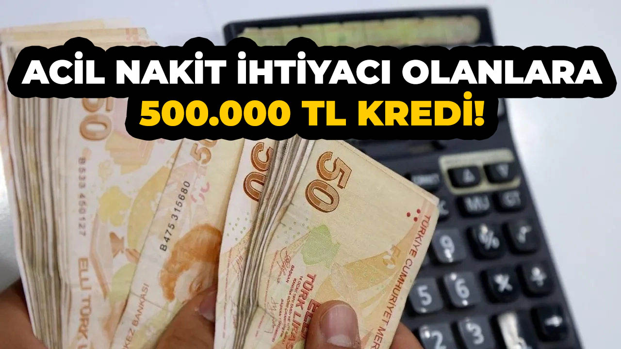 Acil nakit ihtiyacı olanlar dikkat! 0.75 faizle 500.000 TL kredi fırsatı!