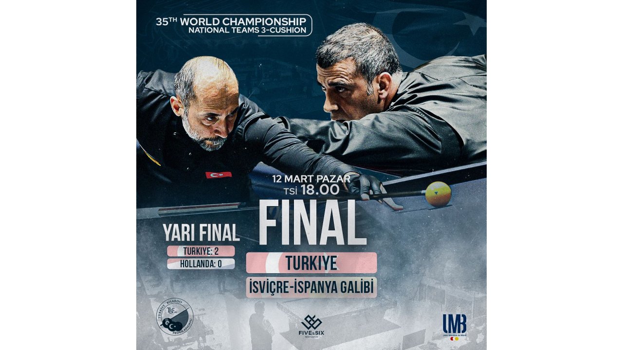 Semih Saygıner Ve Tayfun Taşdemir, 3 Bant Bilardo Dünya Şampiyonası'nda Finalde