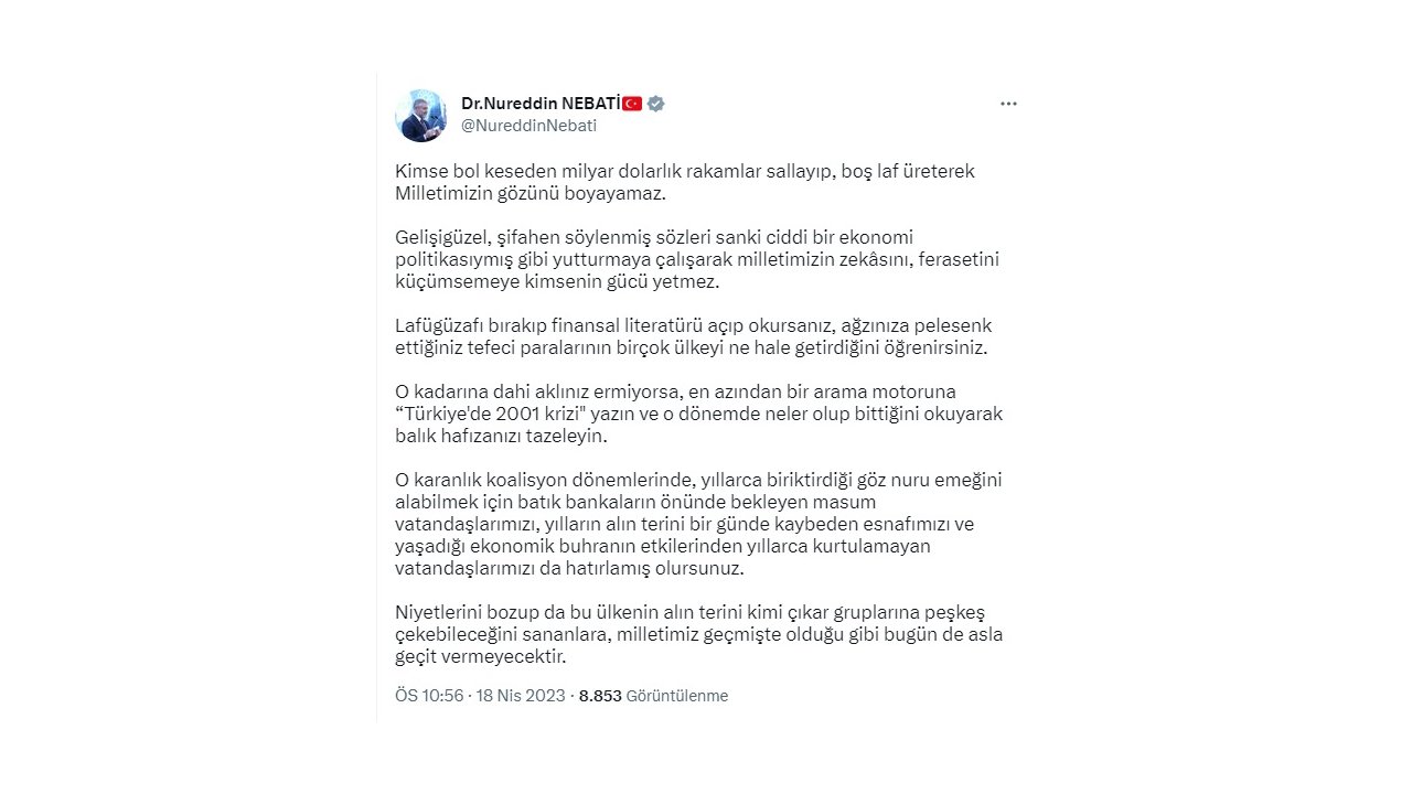 Bakan Nebati, Kılıçdaroğlu'na Yüklendi (2)