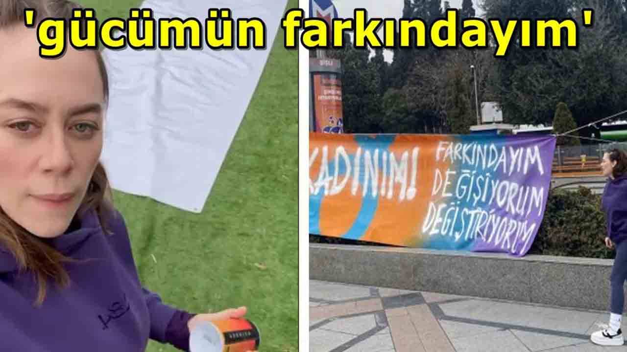 Kadınlar Gününe Dikkat Çeken Protesto Demet Evgar’dan Geldi
